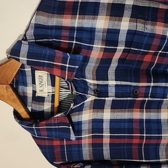 NWT M.Singer Check XL Flannel Nicely Lined Awesome Shirt - Picture 2 of 7